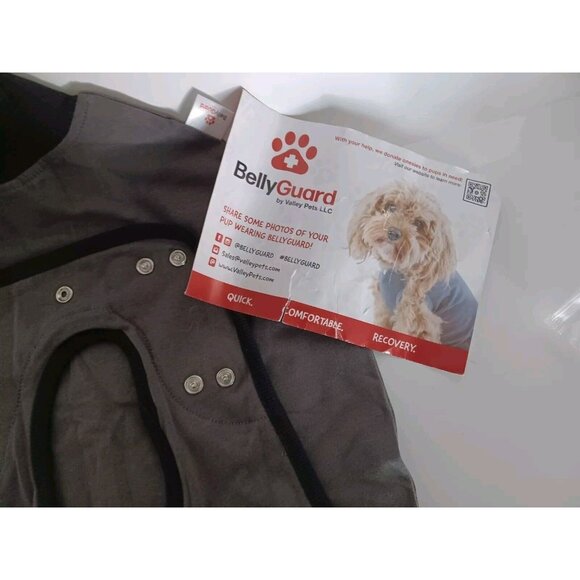 BellyGuard Dog Cone Alternative After Surgery Wear Grey, Large For Smaller Dogs - Picture 2 of 6